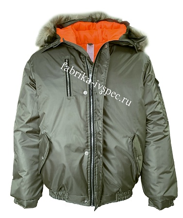 Зимняя рабочая куртка арт. 680-Алск (хаки, на резинке) от &quot;Ивановская Фабрика Спецодежды&quot;
