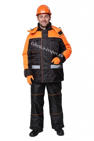 Зимний рабочий костюм арт. 658 &quot;Orange&quot; Premium (п/к) от &quot;Ивановская Фабрика Спецодежды&quot;