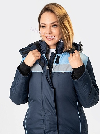 Зимняя рабочая куртка арт. 690-Вг blue inserts от &quot;Ивановская Фабрика Спецодежды&quot;