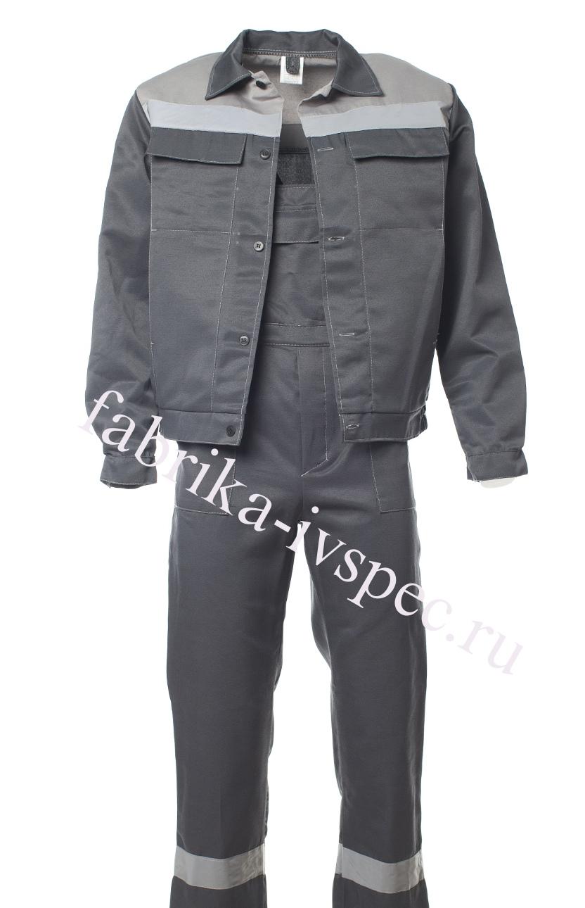 Летний костюм «Оптимал» с СОП (серый, п/к)