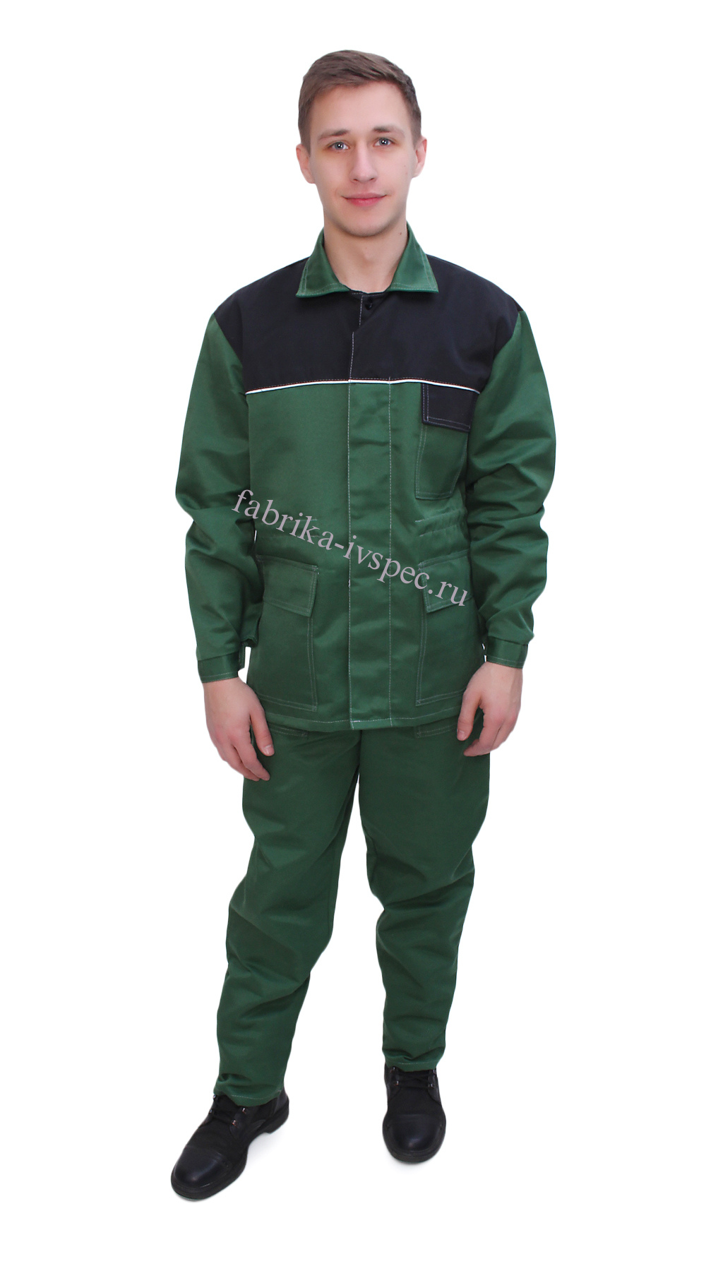 Летний костюм "Передовик" (брюки, зеленый с черным)