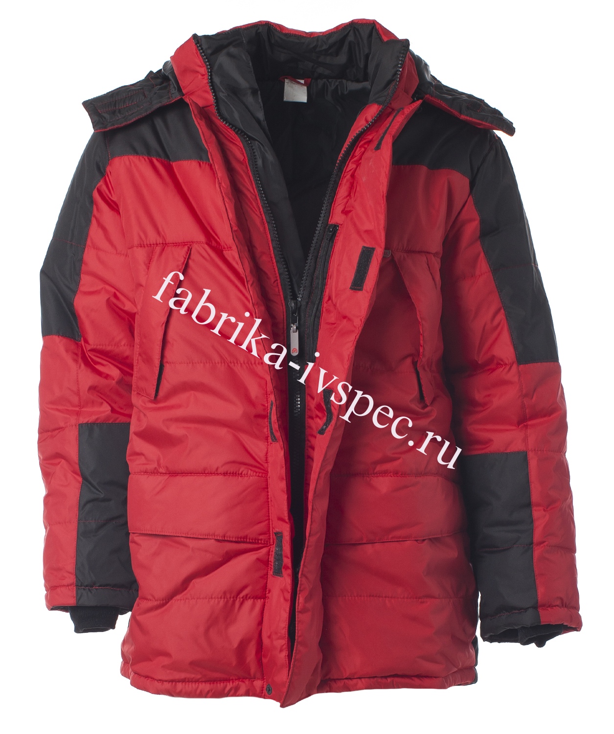 Зимняя куртка "Сити" (красный с черным)