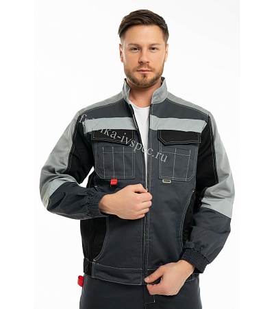 Летний рабочий костюм арт. 304-Фрмл Cotton (МВО) с СОП (брюки), серый от "Ивановская Фабрика Спецодежды"