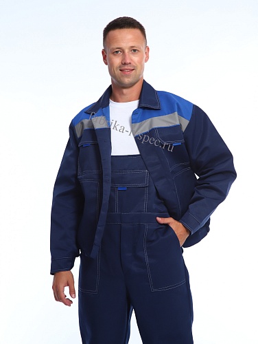 Летний рабочий костюм арт. 201-ТхнК (синий с васильком, п/к) от &amp;quot;Ивановская Фабрика Спецодежды&amp;quot;