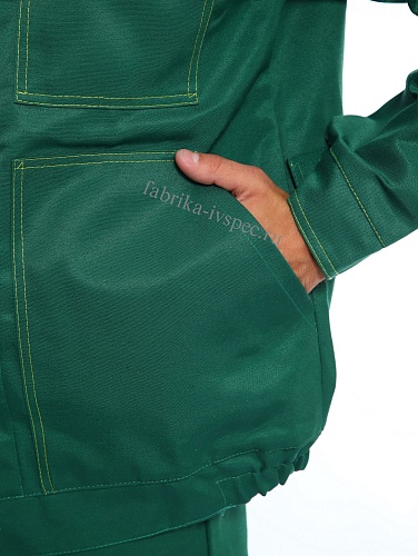 Летний рабочий костюм арт. 206-ТхнК (зеленый с желтым, п/к) от &amp;quot;Ивановская Фабрика Спецодежды&amp;quot;