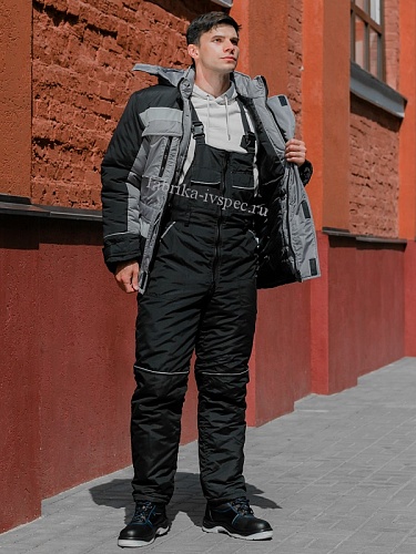 Зимний костюм &amp;quot;Black&amp;quot; Premium (п/к) от &amp;quot;Ивановская Фабрика Спецодежды&amp;quot;