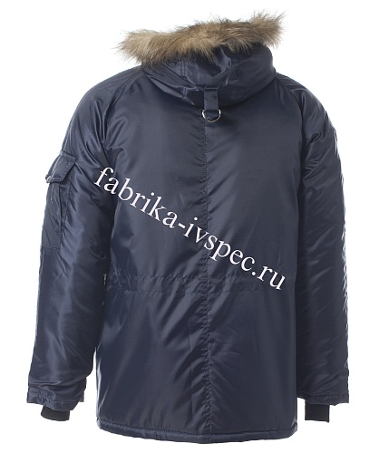 Зимняя куртка &amp;quot;Аляска&amp;quot; (темно-синяя, удлиненная) от &amp;quot;Ивановская Фабрика Спецодежды&amp;quot;