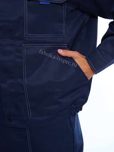 Летний рабочий костюм арт. 201-ТхнК (синий с васильком, п/к) от &amp;quot;Ивановская Фабрика Спецодежды&amp;quot;