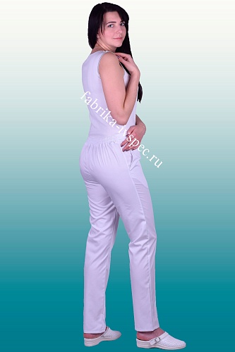 Медицинские брюки женские (50/50), белые от &amp;quot;Ивановская Фабрика Спецодежды&amp;quot;
