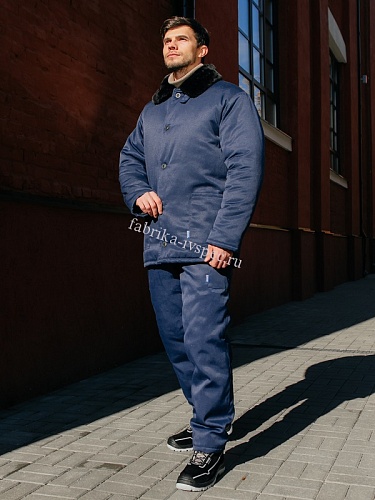 Зимняя куртка рабочая, синяя (смес. 65/35) от &amp;quot;Ивановская Фабрика Спецодежды&amp;quot;