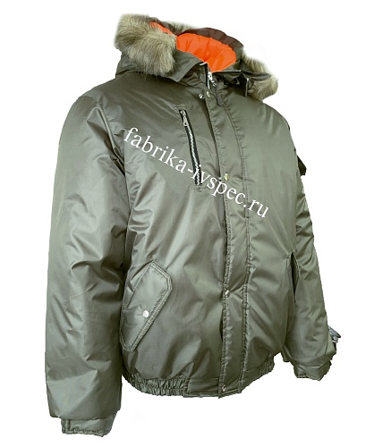 Зимняя куртка &amp;quot;Аляска&amp;quot; (хаки, на резинке) от &amp;quot;Ивановская Фабрика Спецодежды&amp;quot;