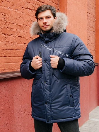 Зимняя куртка &quot;Аляска&quot; Premium (синяя) от &quot;Ивановская Фабрика Спецодежды&quot;