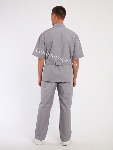 Костюм медицинский мужской (тиси), арт. 465-А, серый от &amp;quot;Ивановская Фабрика Спецодежды&amp;quot;