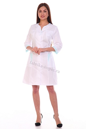 Халат медицинский женский, тиси (на пуговицах), арт. 807-А104 белый