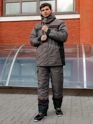 Зимний костюм &amp;quot;Рекорд&amp;quot; , серый (п/к) от &amp;quot;Ивановская Фабрика Спецодежды&amp;quot;