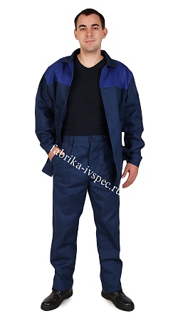 Летний рабочий костюм стандартный арт. 123-СТ (брюки, 100% хлопок, саржа)