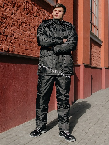 Зимняя куртка &amp;quot;Альбатрос&amp;quot;, черная (оксфорд) от &amp;quot;Ивановская Фабрика Спецодежды&amp;quot;