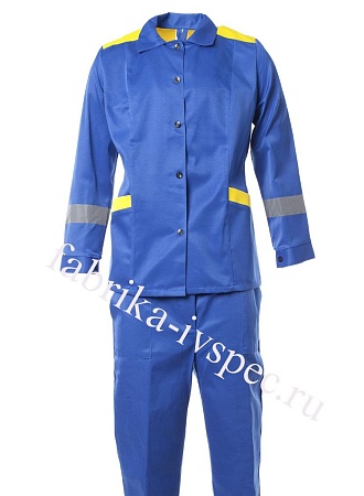 Летний женский рабочий костюм арт. 166-ДМВ с СОП (брюки)