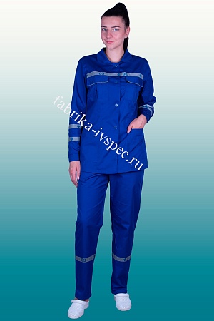 Летний женский костюм скорой помощи (65/35), длинный рукав от &quot;Ивановская Фабрика Спецодежды&quot;