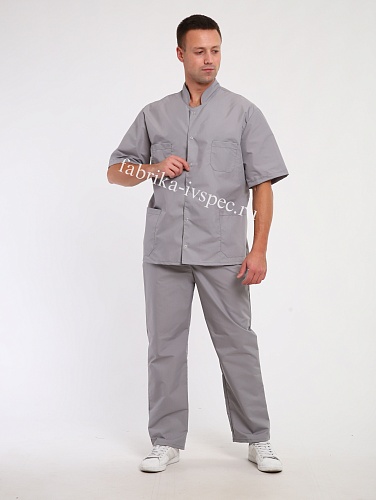 Костюм медицинский мужской (тиси), арт. 465-А, серый от &amp;quot;Ивановская Фабрика Спецодежды&amp;quot;