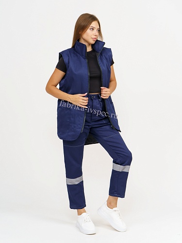 Утепленный женский жилет &amp;quot;Рабочий&amp;quot; на молнии (грета) от &amp;quot;Ивановская Фабрика Спецодежды&amp;quot;