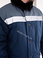 Зимняя куртка &amp;quot;Инженер&amp;quot;, с СОП (100% хлопок, синяя с серым) от &amp;quot;Ивановская Фабрика Спецодежды&amp;quot;