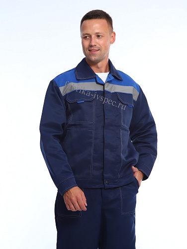 Летний рабочий костюм арт. 201-ТхнК (синий с васильком, п/к) от &amp;quot;Ивановская Фабрика Спецодежды&amp;quot;