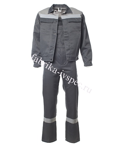 Летний костюм «Оптимал» с СОП (серый, п/к) от &amp;quot;Ивановская Фабрика Спецодежды&amp;quot;