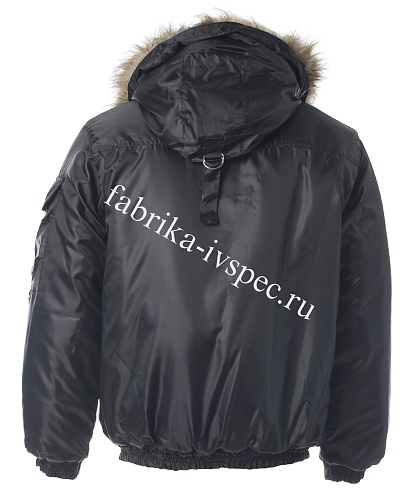 Зимняя куртка &amp;quot;Аляска&amp;quot; (черная, на резинке) от &amp;quot;Ивановская Фабрика Спецодежды&amp;quot;