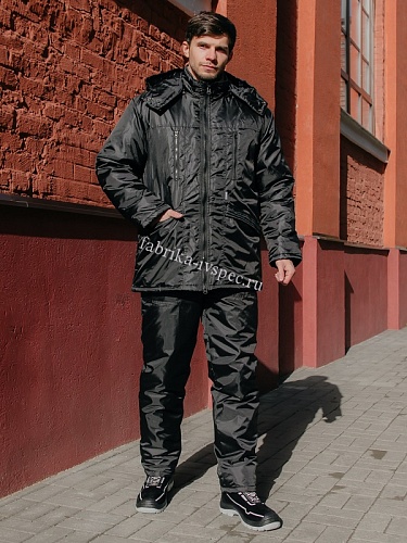 Зимняя куртка &amp;quot;Альбатрос&amp;quot;, черная (оксфорд) от &amp;quot;Ивановская Фабрика Спецодежды&amp;quot;