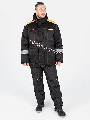 Зимняя куртка &amp;quot;Motor  Premium&amp;quot; (оранж.) от &amp;quot;Ивановская Фабрика Спецодежды&amp;quot;
