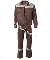 Летний костюм «Оптимал» с СОП (коричневый, п/к) от &amp;quot;Ивановская Фабрика Спецодежды&amp;quot;