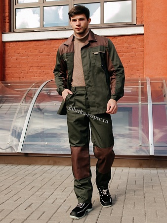Летний рабочий костюм арт. 165-Бкл хаки (брюки)