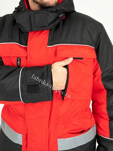 Зимняя куртка &amp;quot;Red Premium&amp;quot; с СОП (красная) от &amp;quot;Ивановская Фабрика Спецодежды&amp;quot;