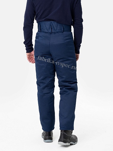 Зимние брюки мужские утепленные &amp;quot;Работник&amp;quot; (синие, 65/35) от &amp;quot;Ивановская Фабрика Спецодежды&amp;quot;